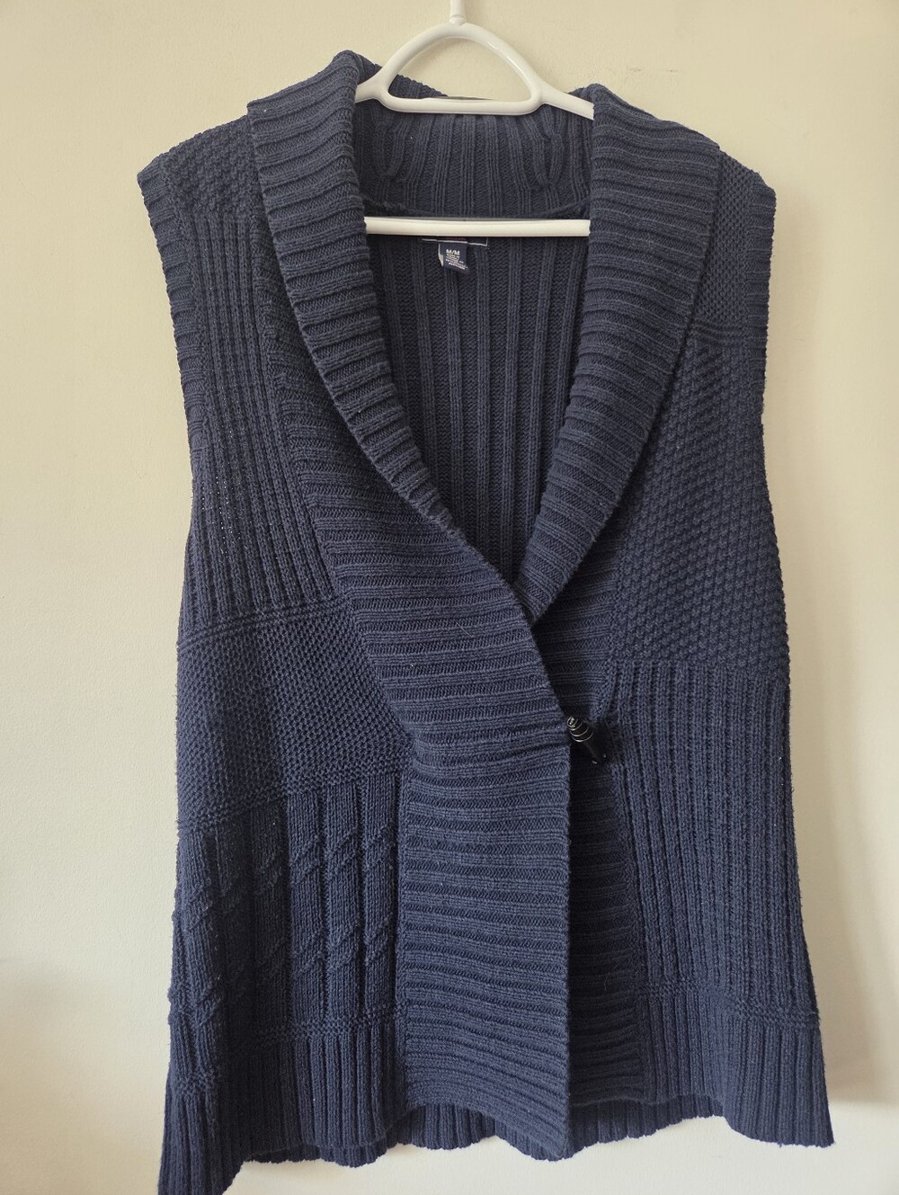 Chaps Navy Ribbed Vest - Picture 2 of 5